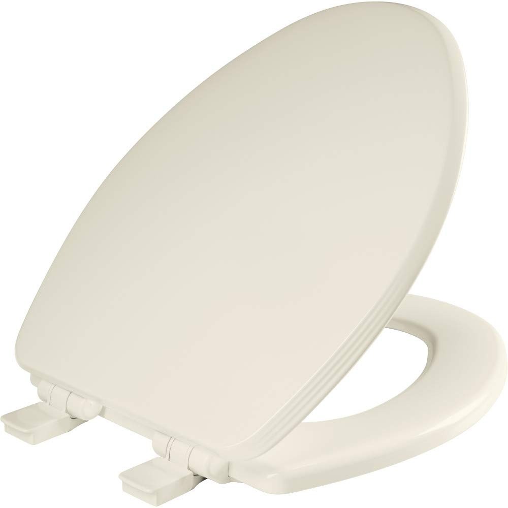 Bemis Ashland Wood Toilet Seat Elongated Slow Close Biscuit Made in USA